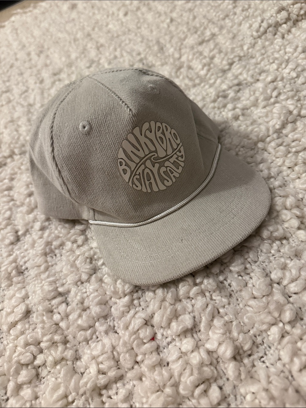 BinkyBro Neutral Rope-Trim Cap with Graphic Patch